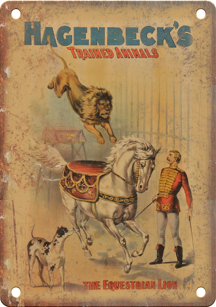 Hagenbecks Vintage Poster Circus Ad Metal Sign