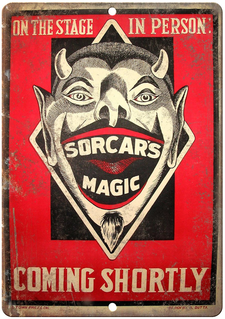 Sorcar's Magic Circus Vintage Poster Metal Sign
