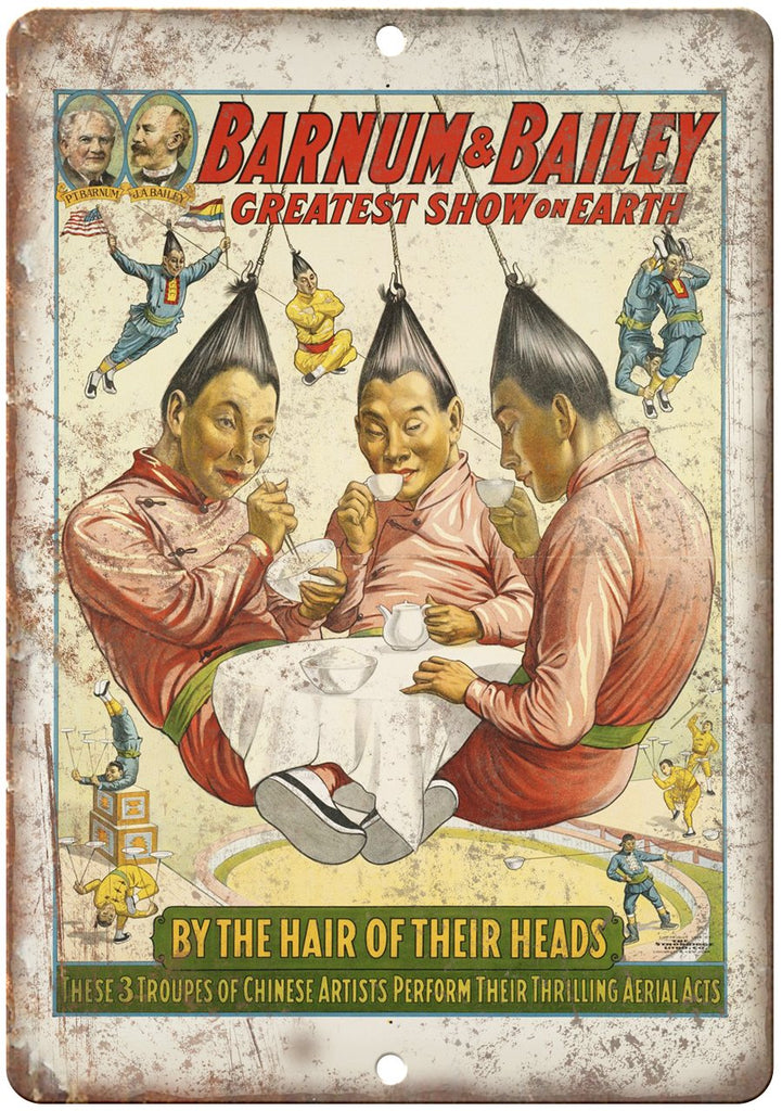 Barnum & Bailey Chinese Artists Poster Metal Sign