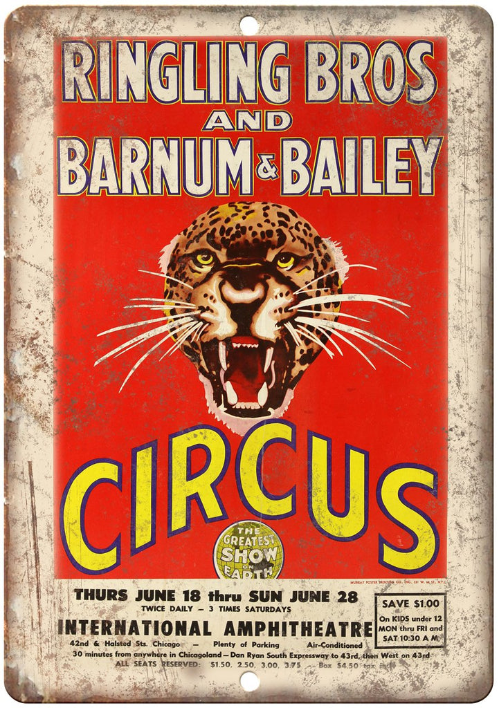 Ringling Bros And Barnum Bailey Circus Metal Sign