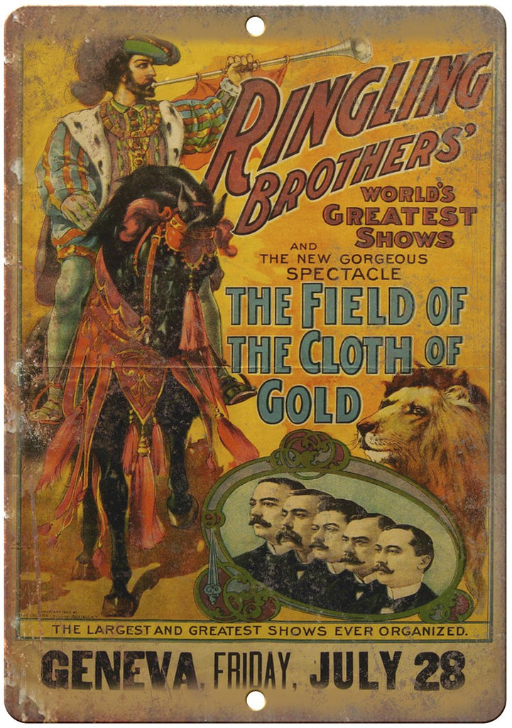 Ringling Brothers Field of The Cloth Metal Sign