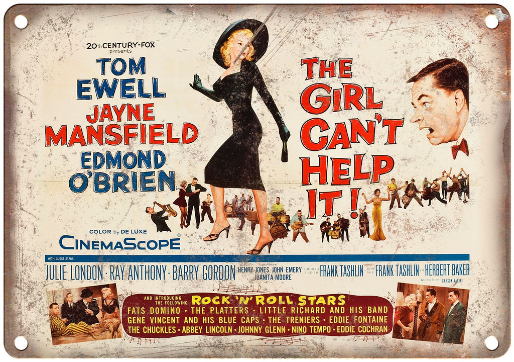 The Girl Can't Help It Lobby Card Metal Sign