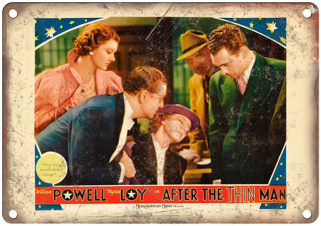 After the Thin Man William Powell Metal Sign