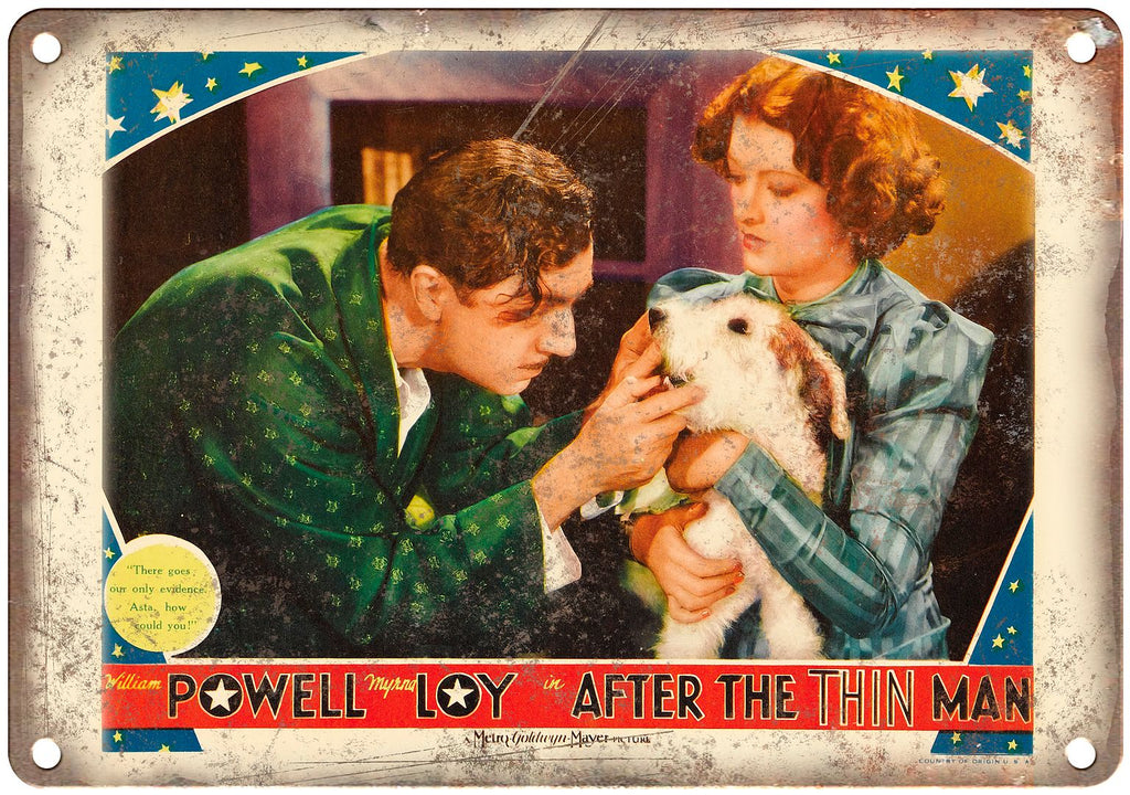 After the thin man Lobby Card Metal Sign