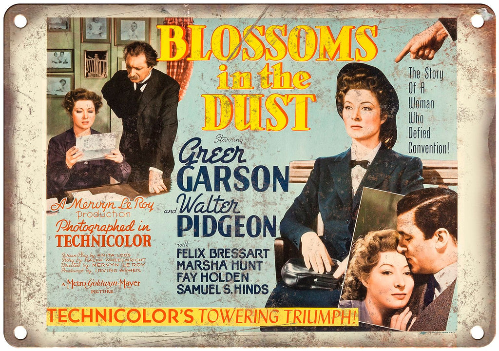 Blossoms in the Dust Greer Garson Cinema Metal Sign