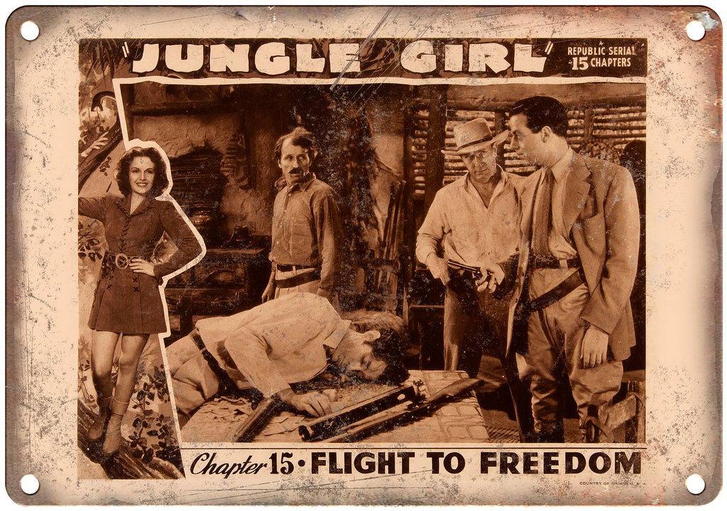 Jungle Girl Lobby Card Vintage Cinema Metal Sign