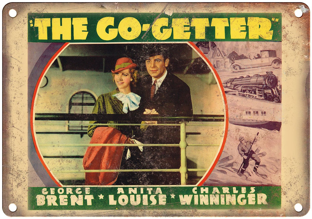 The Go-Getter George Brent Lobby Card Metal Sign