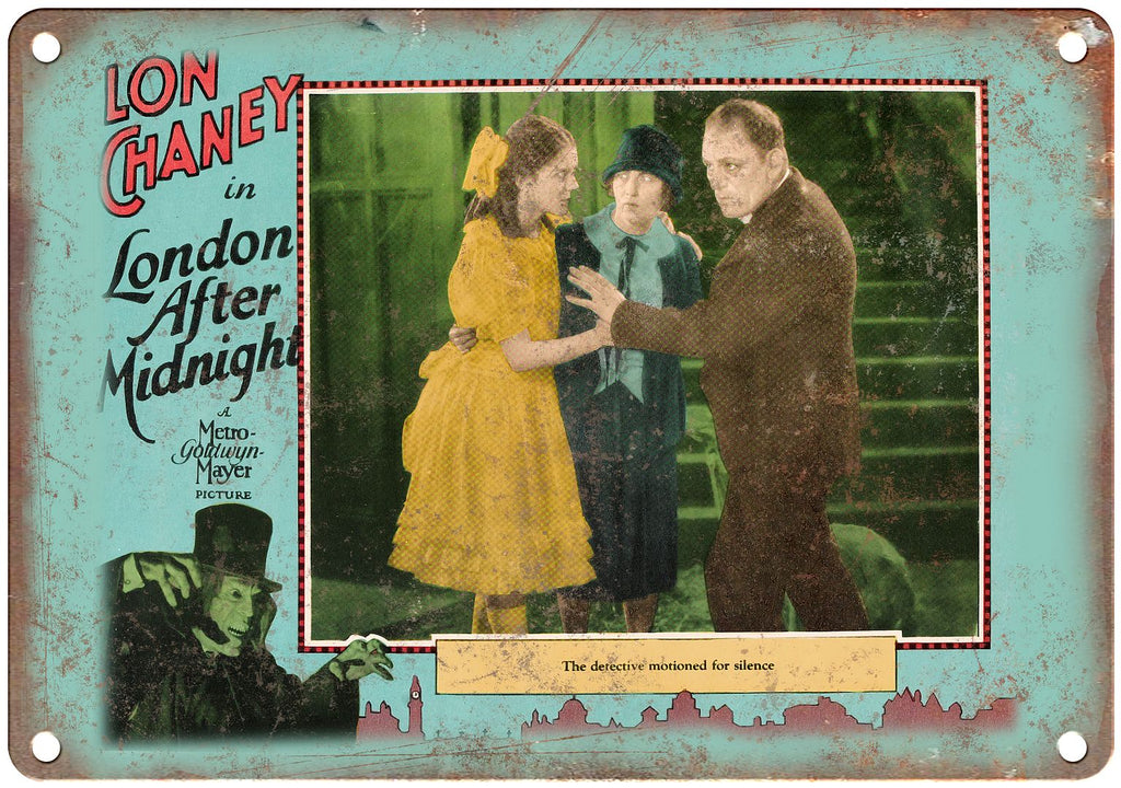 London After Midnight Lobby Card Metal Sign