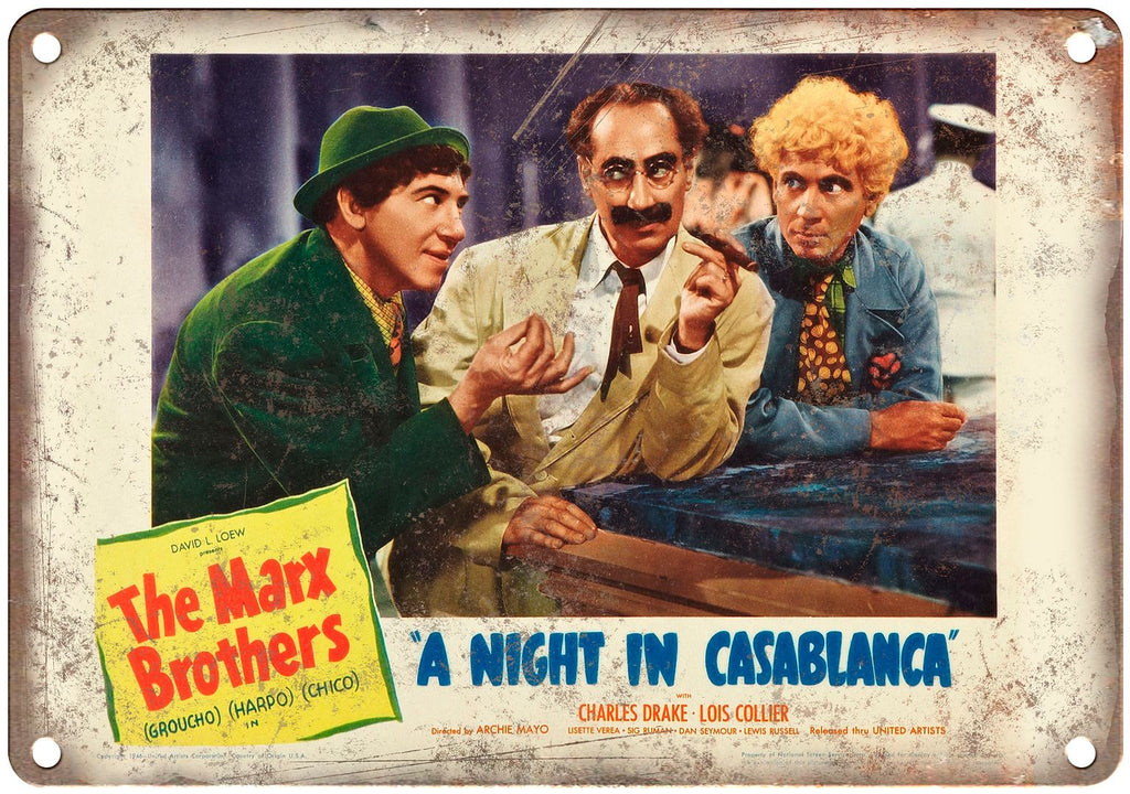 The Marx Brothers Night in Casablanca Metal Sign
