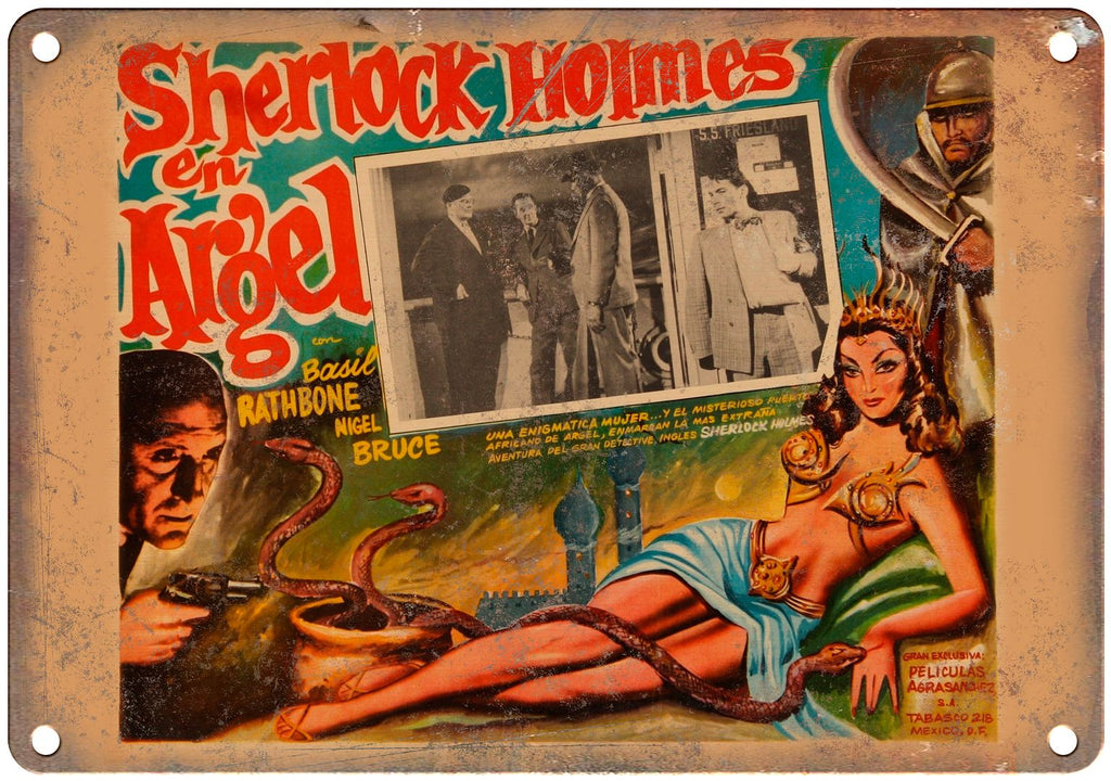 Sherlock Holmes en Argel Lobby Card Metal Sign