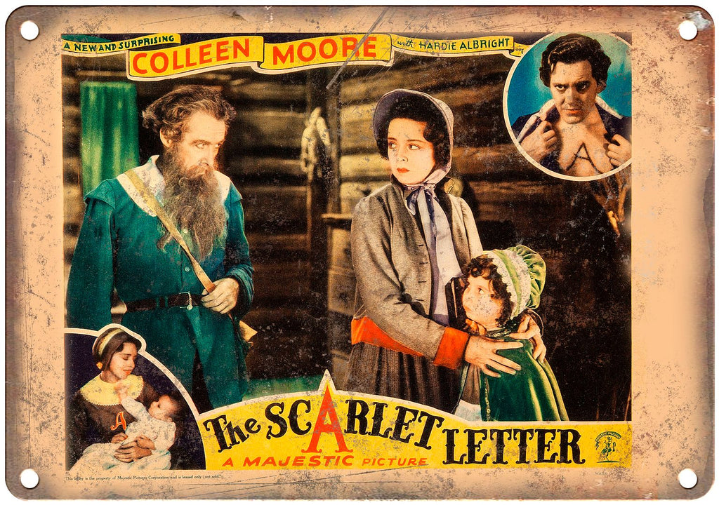 The Scarlet Letter Colleen Moore Metal Sign