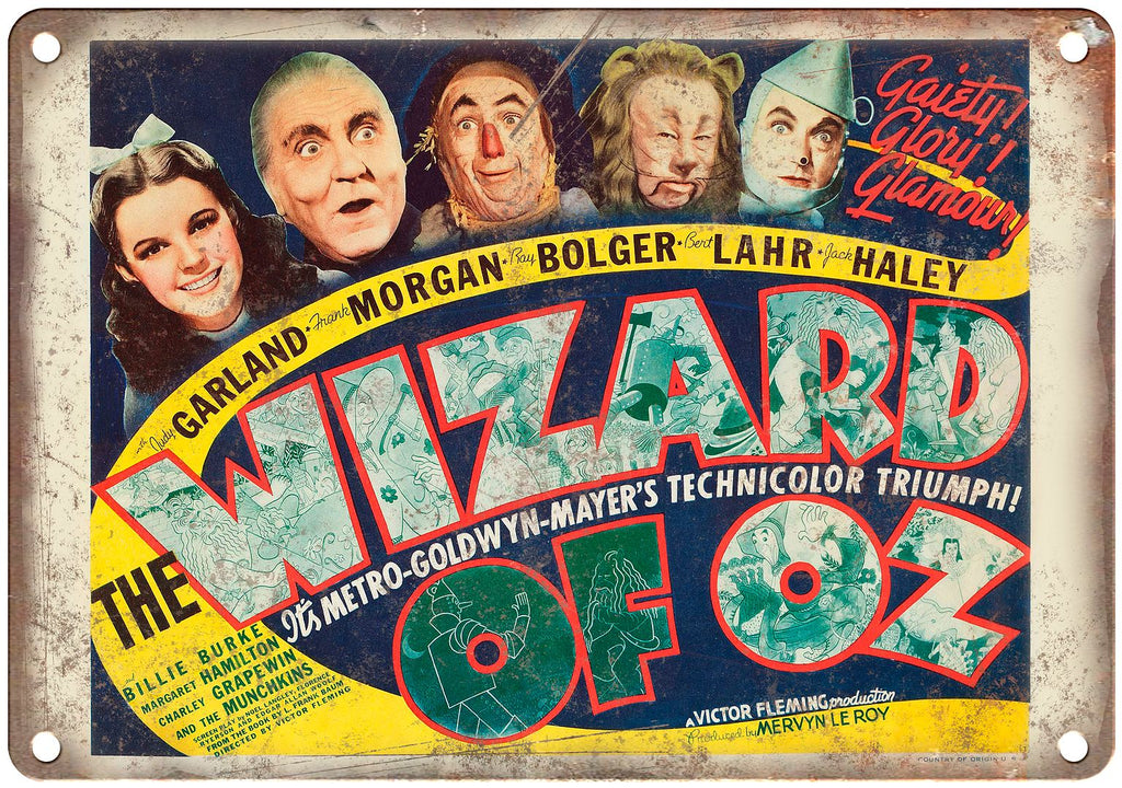The Wizard of OZ Lobby Card Metal Sign
