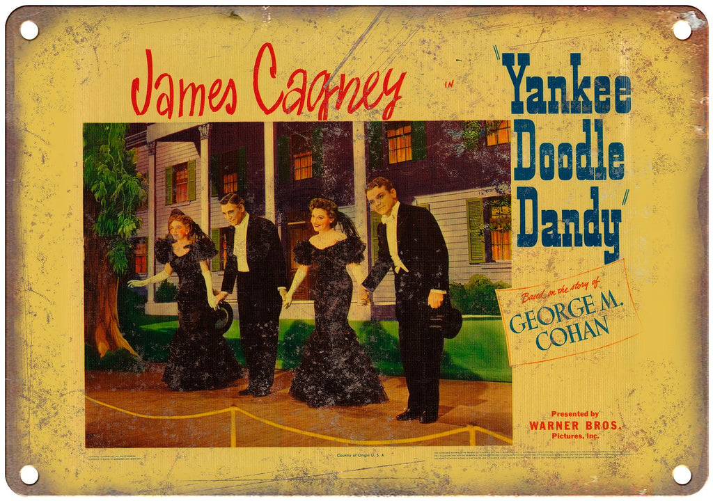 James Cagney Yankee Doodle Dandy Metal Sign
