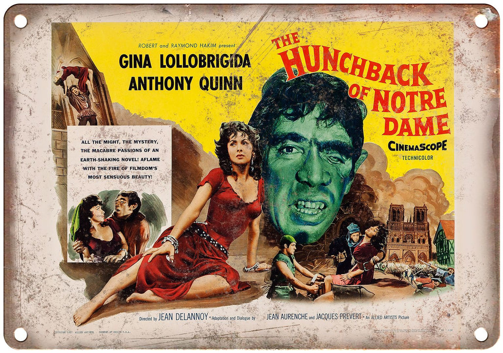 Hunchback of Notre Dame Lobby Card Metal Sign