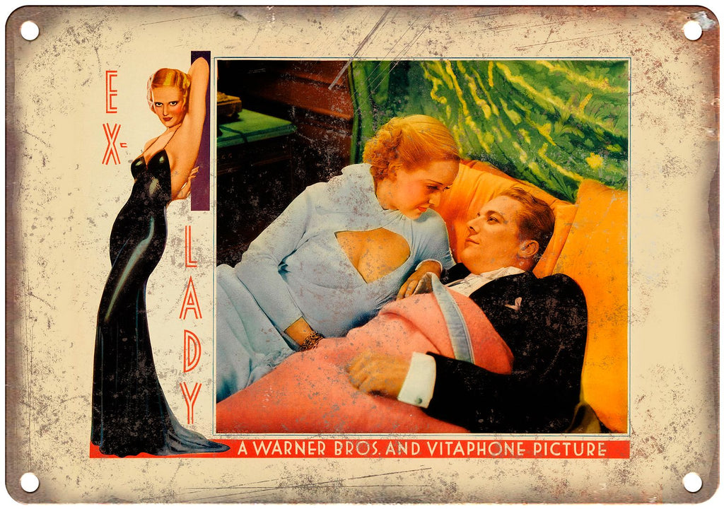Ex Lady Vintage Lobby Card Metal Sign